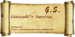 Gibicsár Sarolta névjegykártya